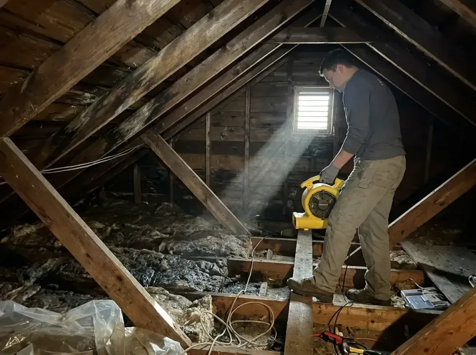 attic-water-damage-drying-proc-007 — frequently asked questions, Emergency Water Extraction & 24/7 Flood Response in Everman…